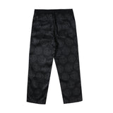 Rose Printed Pants - Black