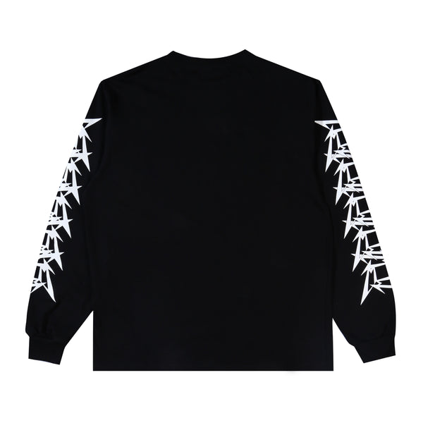 Pixel Skull LS T-shirt - Black