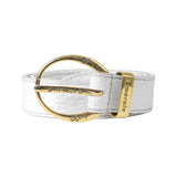 Belt Icon Croco - White Gold