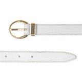 Belt Icon Croco - White Gold