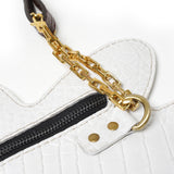 Blossom Logo Croco Bag - White