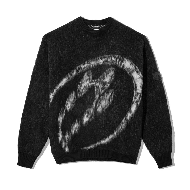 P Logo Knit Sweater - Black/White