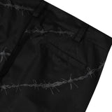 Barbed Wire Pants - Black / Black