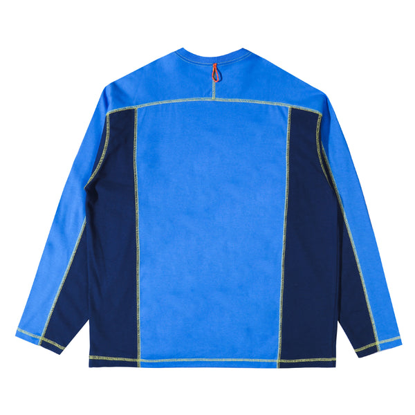 Heavy Raglan Long Sleeve Top - Blue