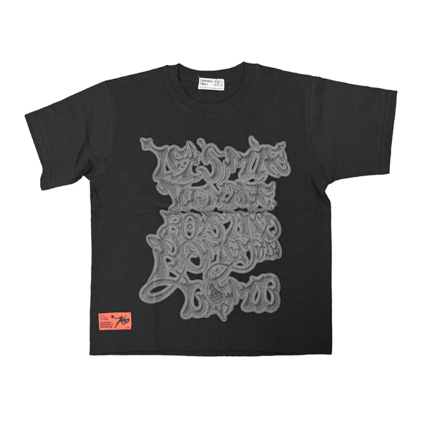 C/R × Mortogvng Lets Make Teenage Boys & Homemade Bomb Crop top T-Shirt - Black