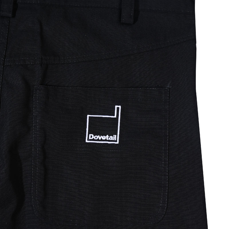 Core Logo Embroidery Pants - Black