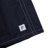 Plain Square Logo P Beach Trunks - Black/White