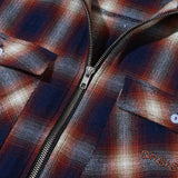 Orbis Zip Shirt Plaid - Navy