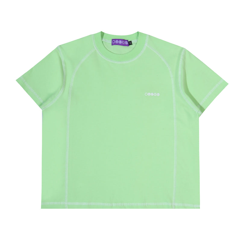 Orbis Panel Short Sleeve Baby Tee - Light Green