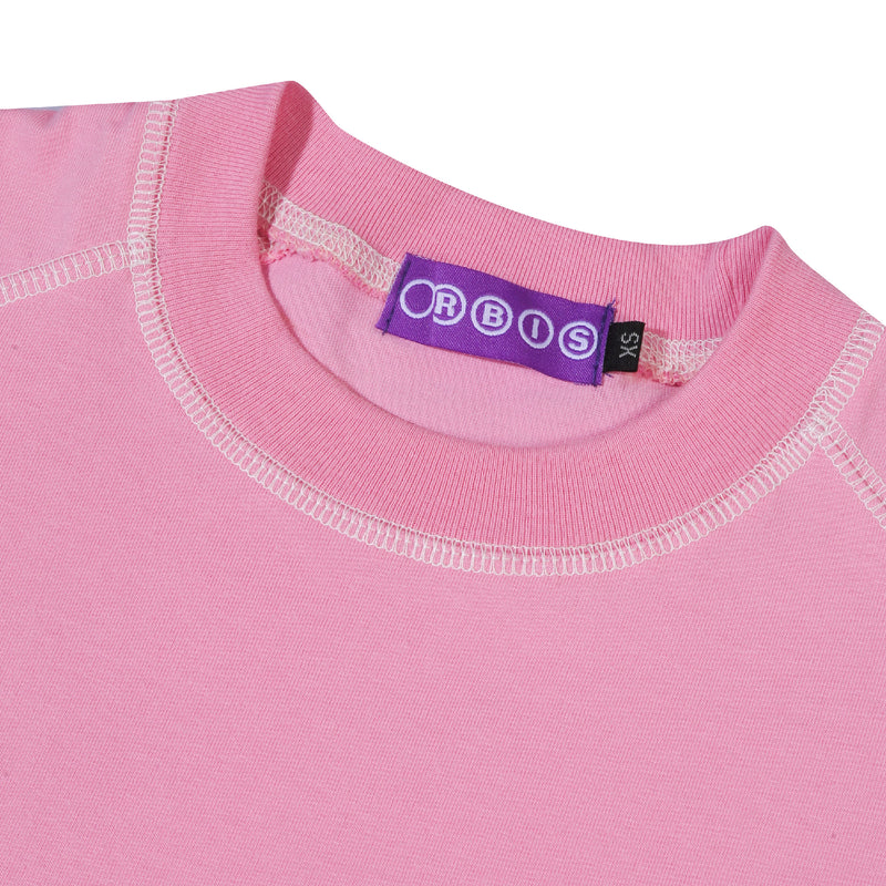 Orbis Panel Short Sleeve Baby Tee - Pink