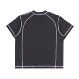 Orbis Panel Short Sleeve Baby Tee - Dark Grey