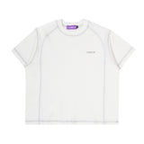 Orbis Panel Short Sleeve Baby Tee - White