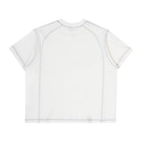 Orbis Panel Short Sleeve Baby Tee - White