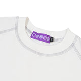 Orbis Panel Short Sleeve Baby Tee - White