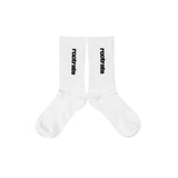 Round Logo Socks - White