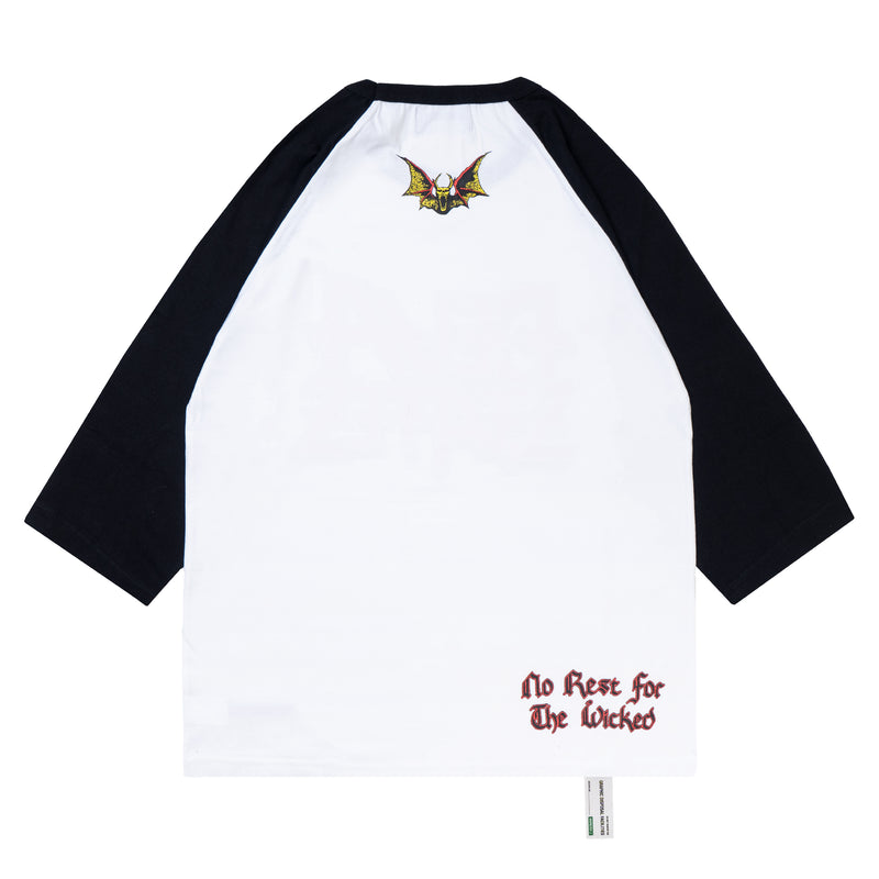 Bats Ls Raglan T-Shirt - Black