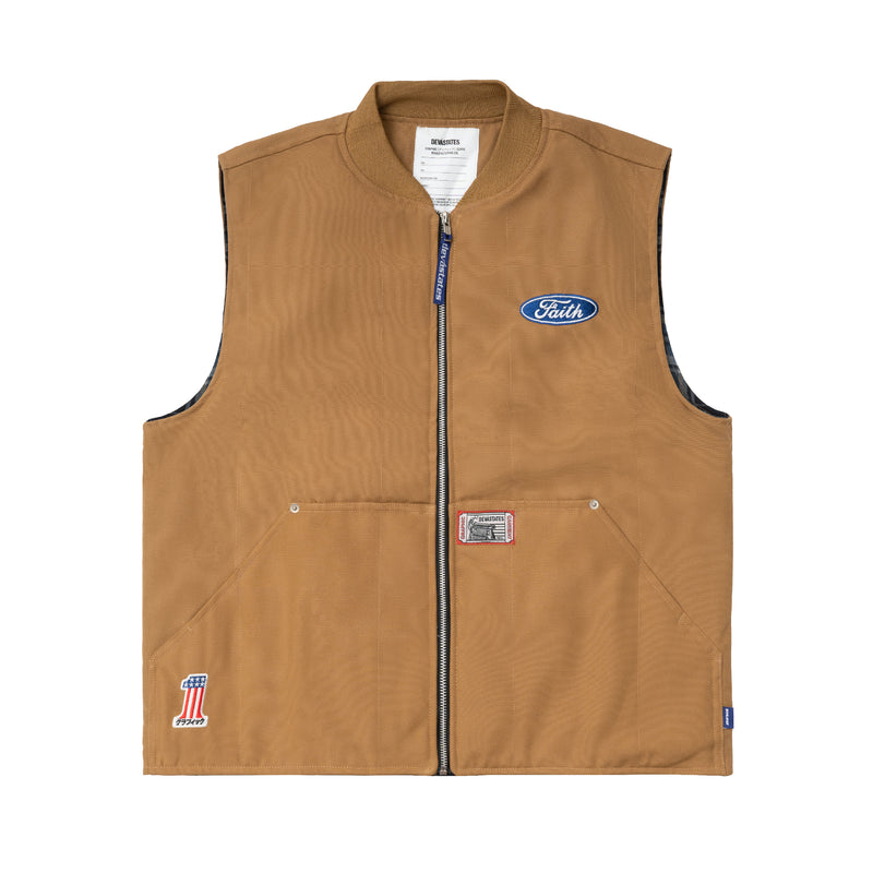 Faith Work Vest - Brown