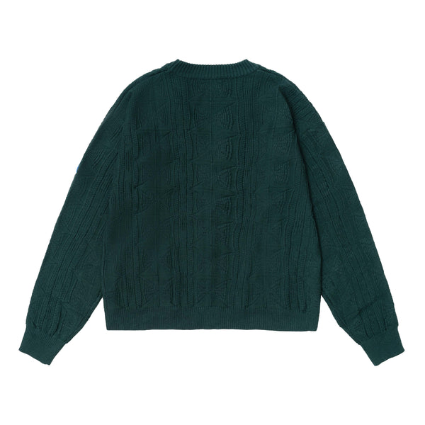 Cobweb Knitted Cardigan - Green