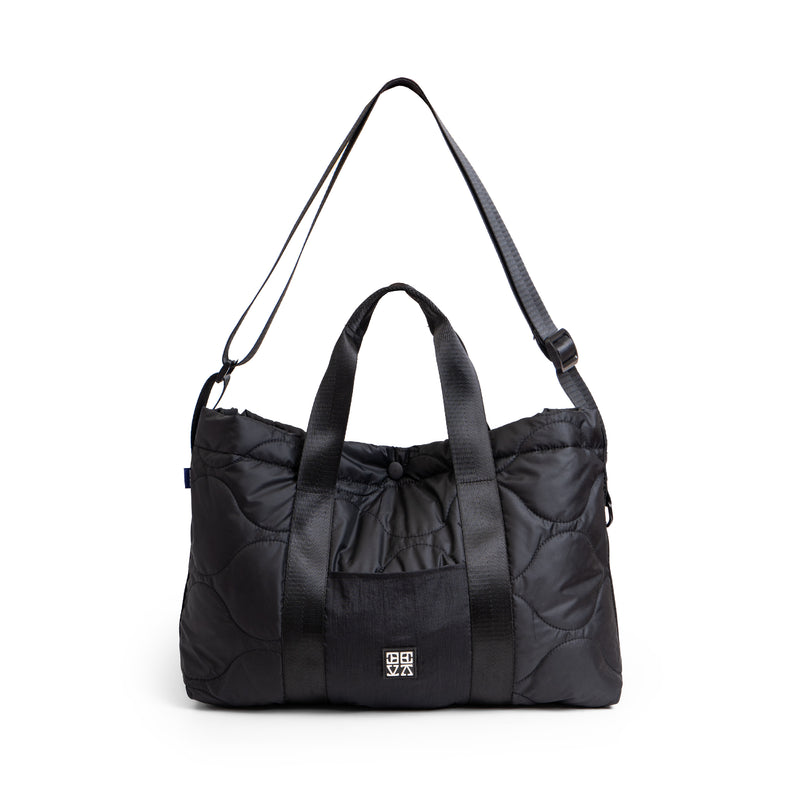 Quilted Tote Bag - Black