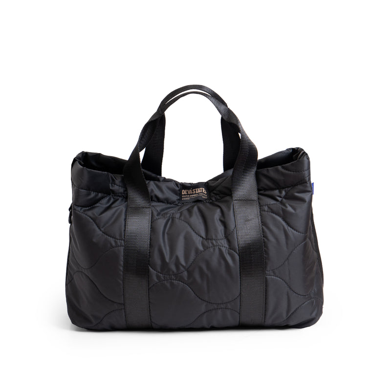 Quilted Tote Bag - Black