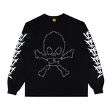 Pixel Skull LS T-shirt - Black