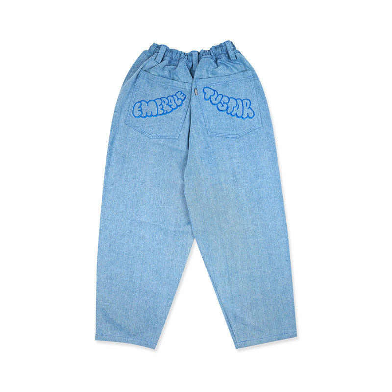 Emerale x Televisi Star Beige Denim Long Pants - Light Blue