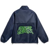 Pixel Logo Coach Jacket in - Dark Navy