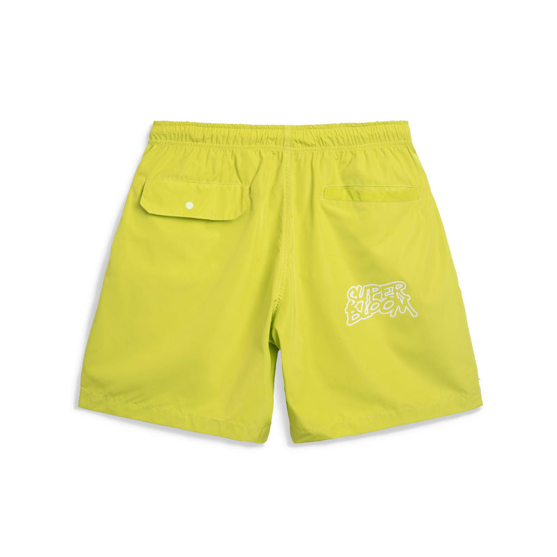 Pixel Logo Beach Shorts in - Light Green