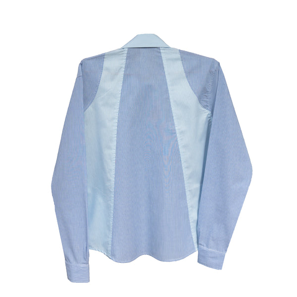 M-Banker Shirt - Light Blue/Navy Stripes